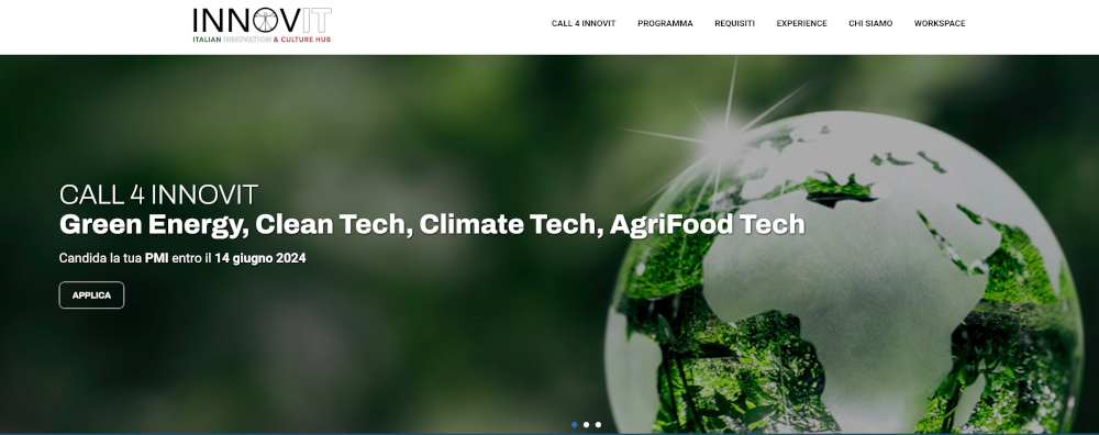 IV Call4Innovit Green Energy Clean Tech Climate Tech e AgriFood Tech Scadenza 14 giugno